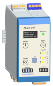 Aquasant Steuergerät Typ AS2.0-D24 für elektrooptische Flüssigkeitsfühler AF* und Leitwertsonden LS*