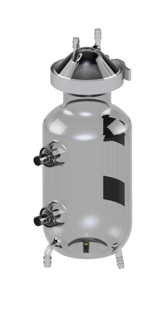 Glasgefässe Typ: GV2000 als Vorlagegefässe bei der Sterilabfüllung