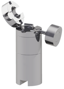 Stahl rostfrei Schlauchquetschventil mit Klapdeckel Typ: SQV 11 KV, für die Dosierung bei der Sterielabfüllung