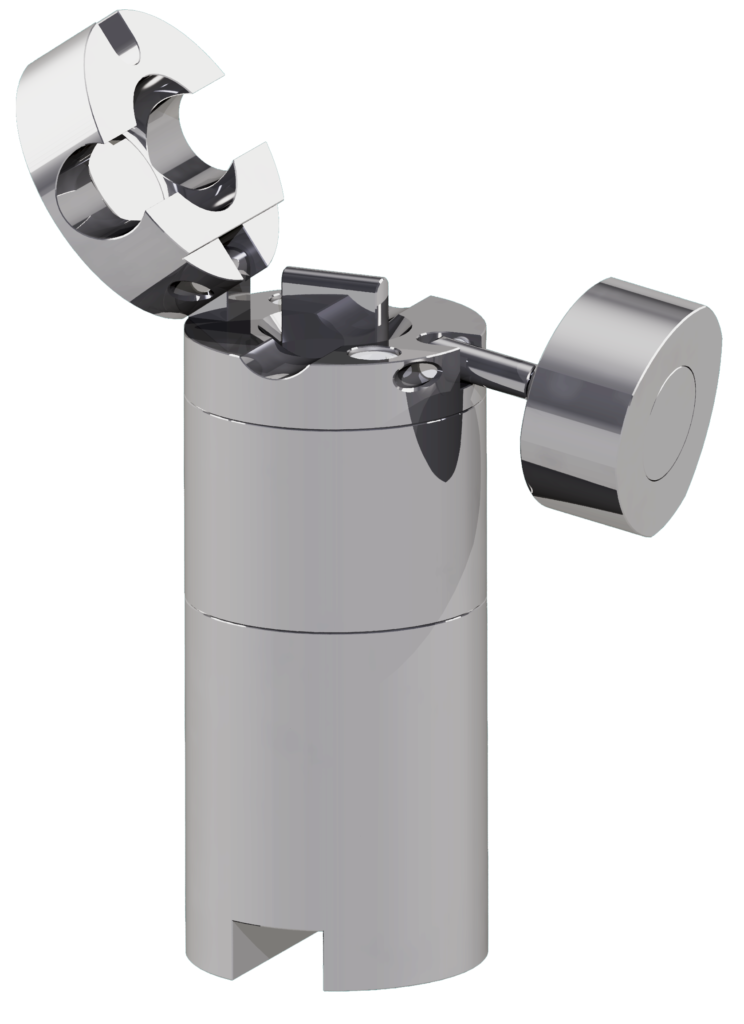 Stahl rostfrei Schlauchquetschventil mit Klapdeckel Typ: SQV 11 KV, für die Dosierung bei der Sterielabfüllung