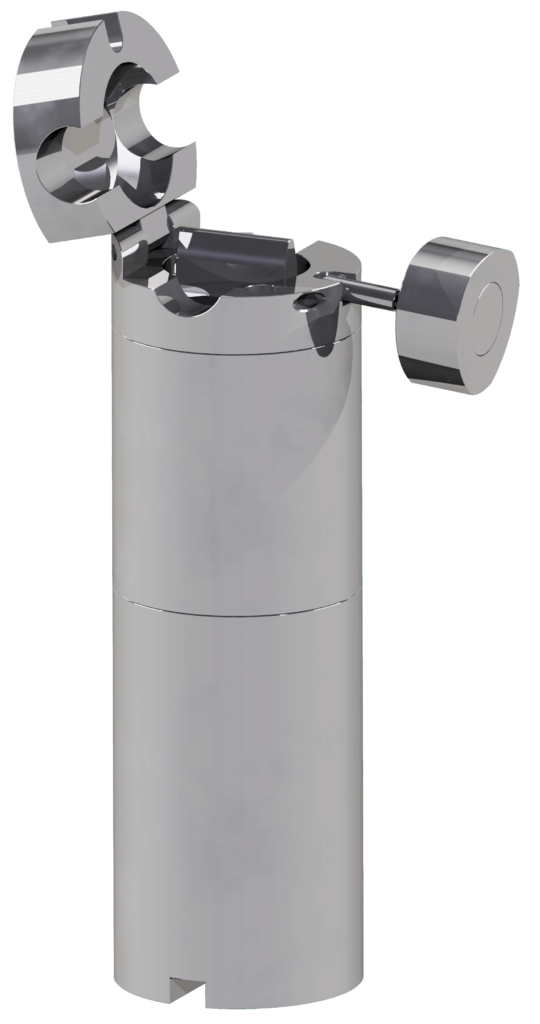 Stahl rostfrei Schlauchquetschventil mit Klapdeckel Typ: SQV 31 KV, für die Dosierung bei der Sterielabfüllung