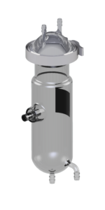 Glasgefässe Typ: GF26F mit Flansch als Vorlagegefässe bei der Sterilabfüllung