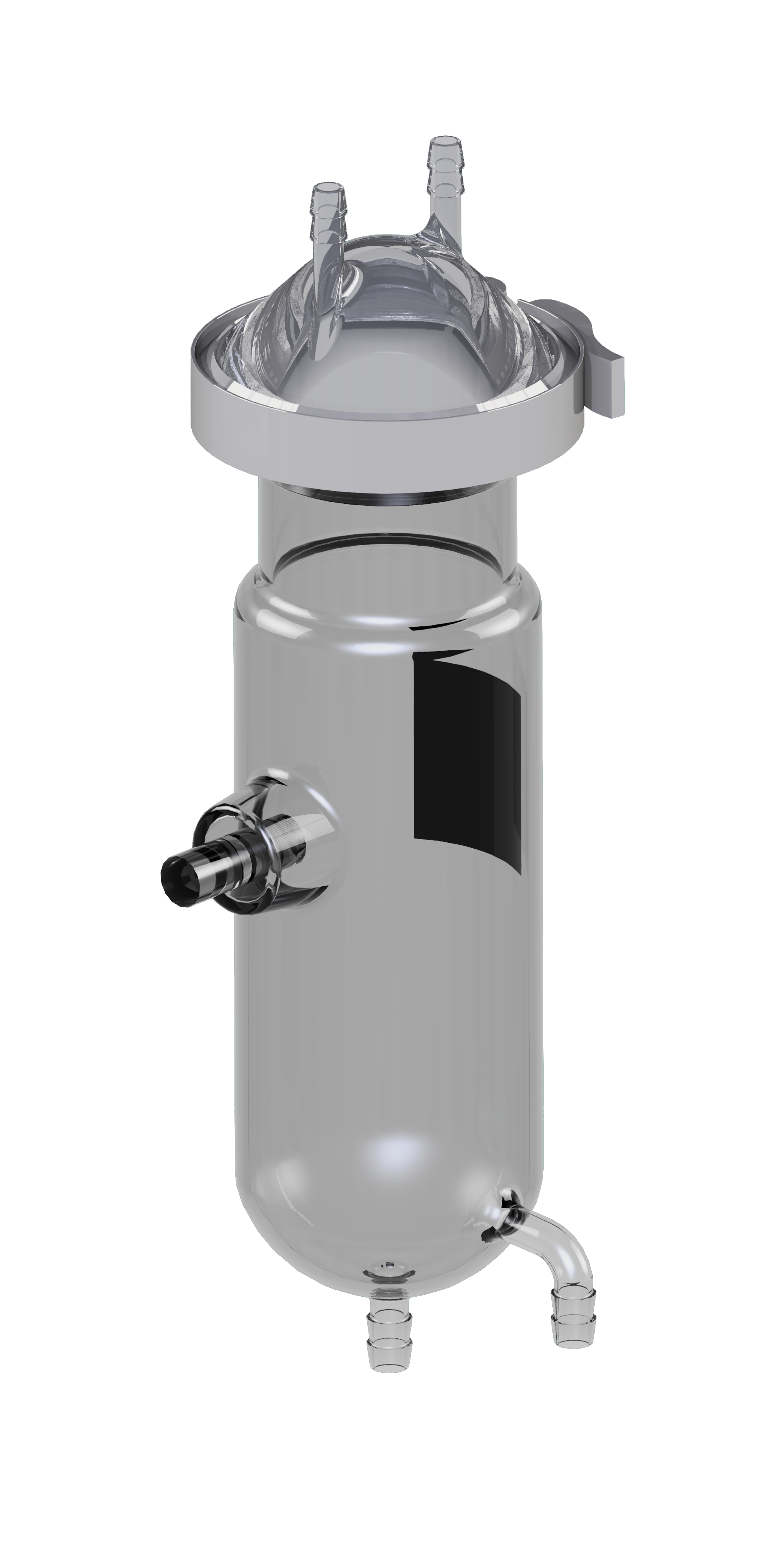 Glasgefässe Typ: GF26F mit Flansch als Vorlagegefässe bei der Sterilabfüllung