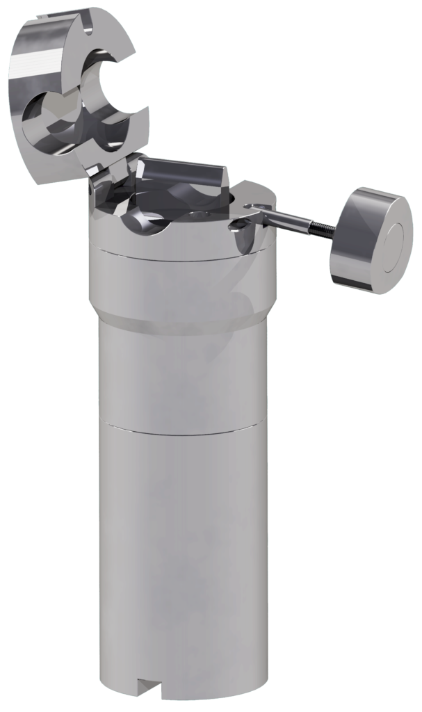 Stahl rostfrei Schlauchquetschventil mit Klapdeckel Typ: SQV 41 KV, für die Dosierung bei der Sterielabfüllung