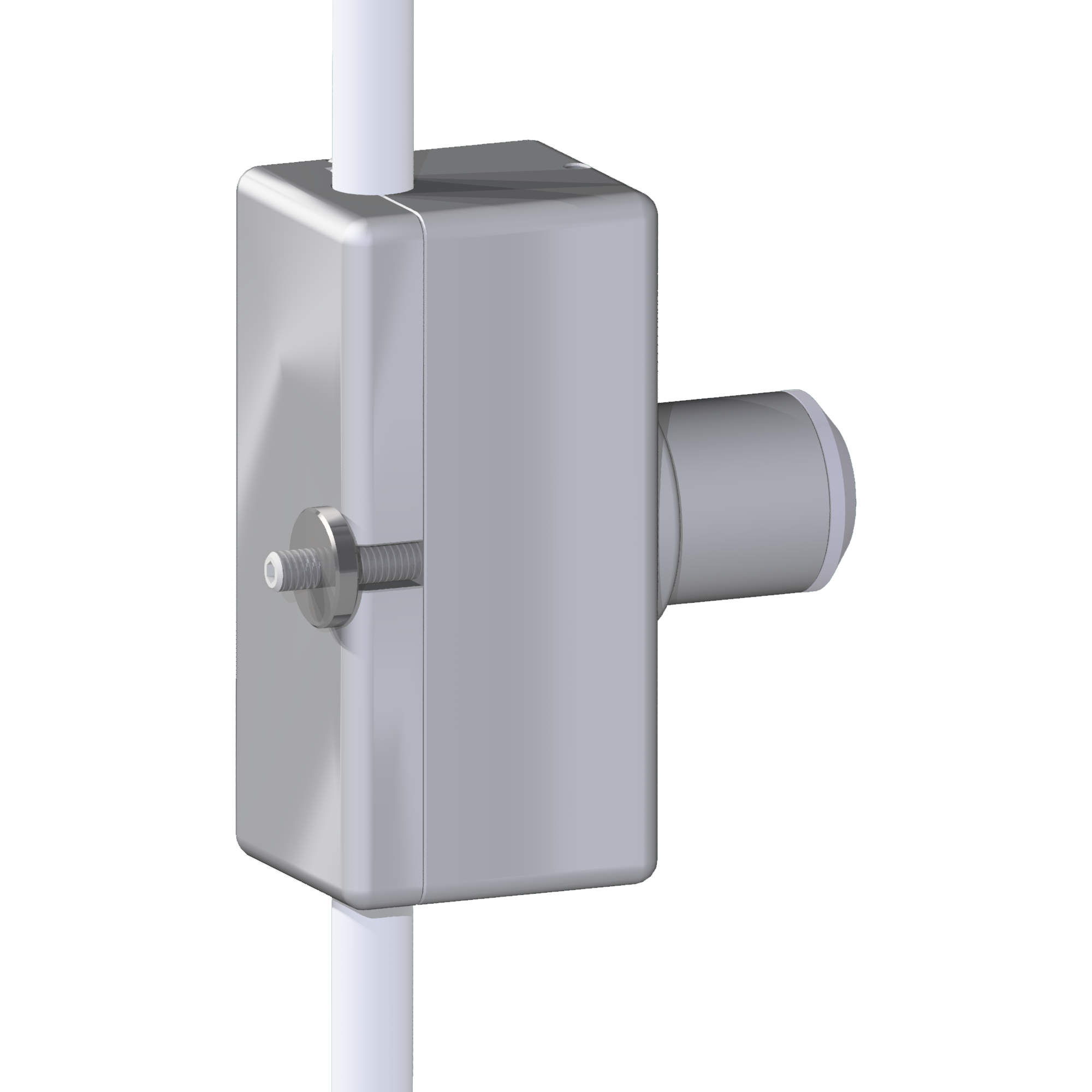 Aquasant Sensor: Klammersonde FAL zur Trennschichtdetektion für die batch oder kontinuierliche flüssig Phasentrennung nach der Extraktion an dem Kunststoffschlauch.