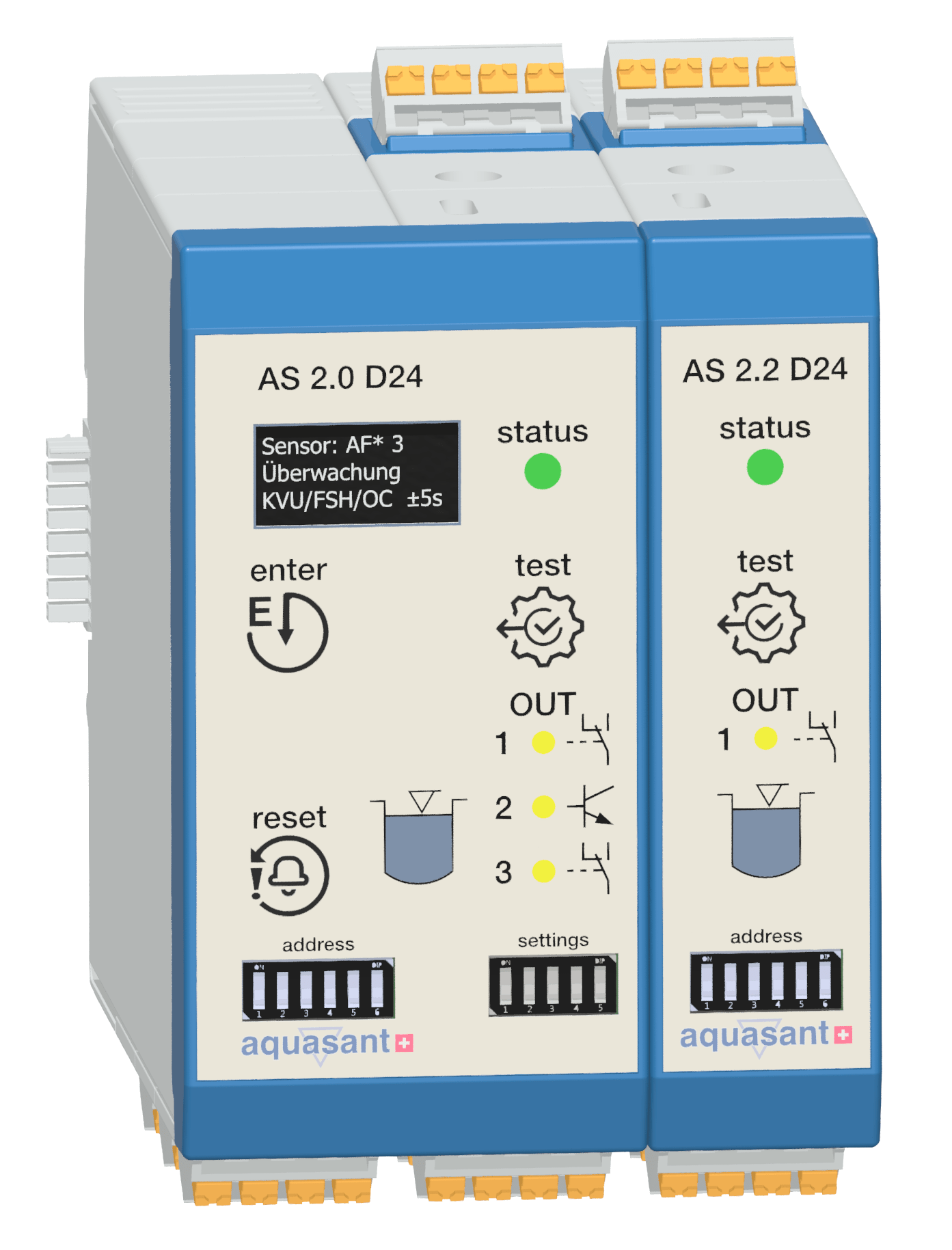Aquasant AS-2.0 D24 mit AS-2.2 D24 zusammen