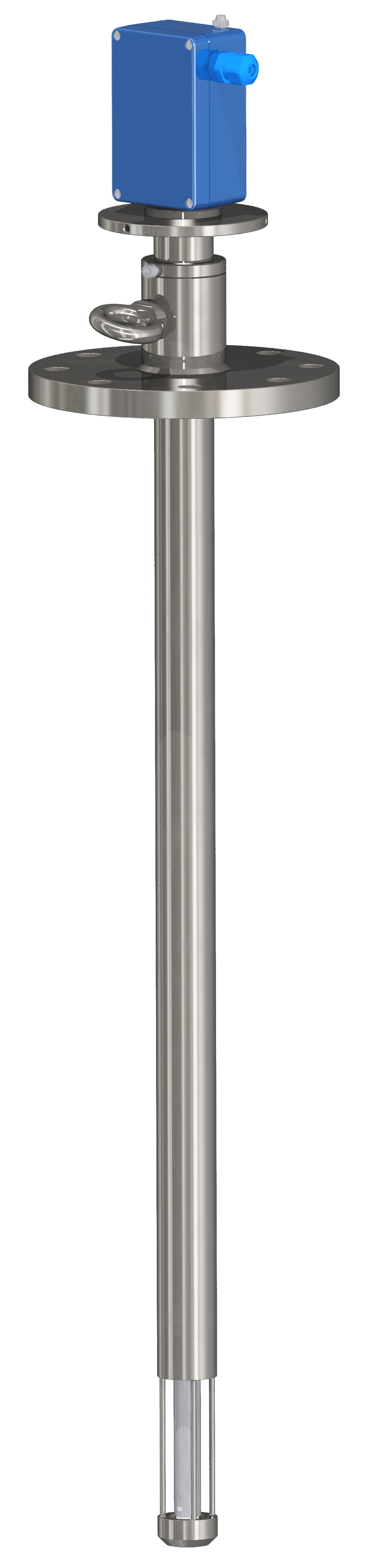 Aquasant Trennschicht-Stabsonde Stahl rostfrei mit PFA Messelektrode Sensor Typ: ST2M-4310-100-SB-R-TN-ES4-DN Höhe variabel einstellbar zur Trennschicht Detektion