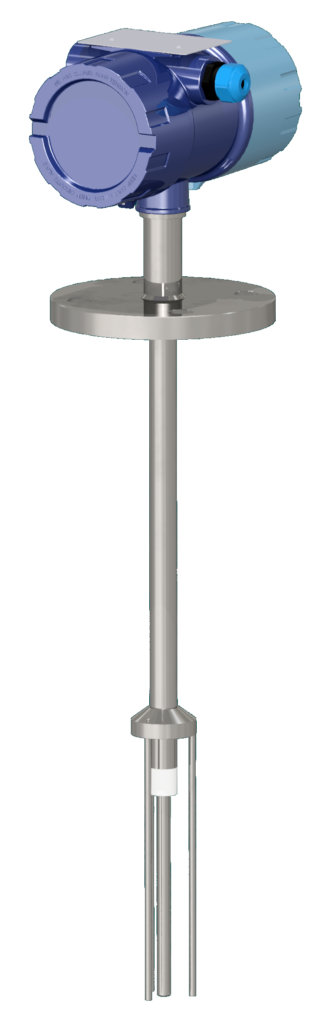 Aquasant Schaudetektions-Stabsonde voll PTFE Ausführung, 170°C Sensor Typ: SRMd-500-150-SB-RT-GS-A-ES3-DN mit aufgebauter Impedanz Messelektronik MTI zur Detektion von isolierenden niederpolaren Schaumkronen