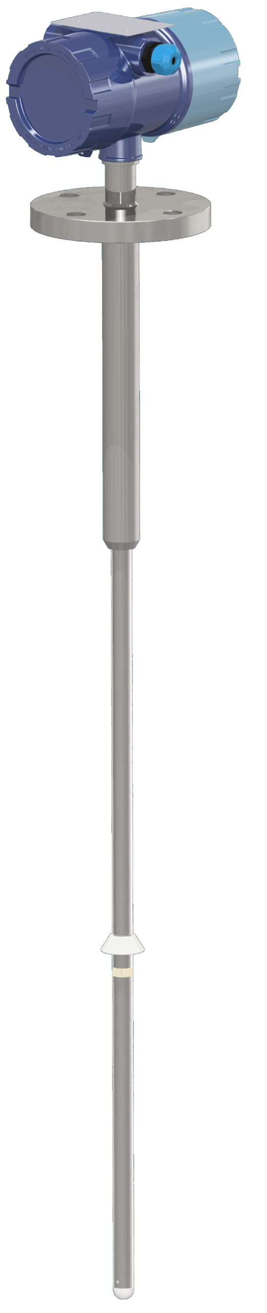 Aquasant Schaum-Stabsonde PFA Messelektrode Sensor Typ: ST2Md-1000-300-SB-RT2-GS-DN mit aufgebauter Impedanz Messelektronik MTI zur Schaumdetektion von Melasse