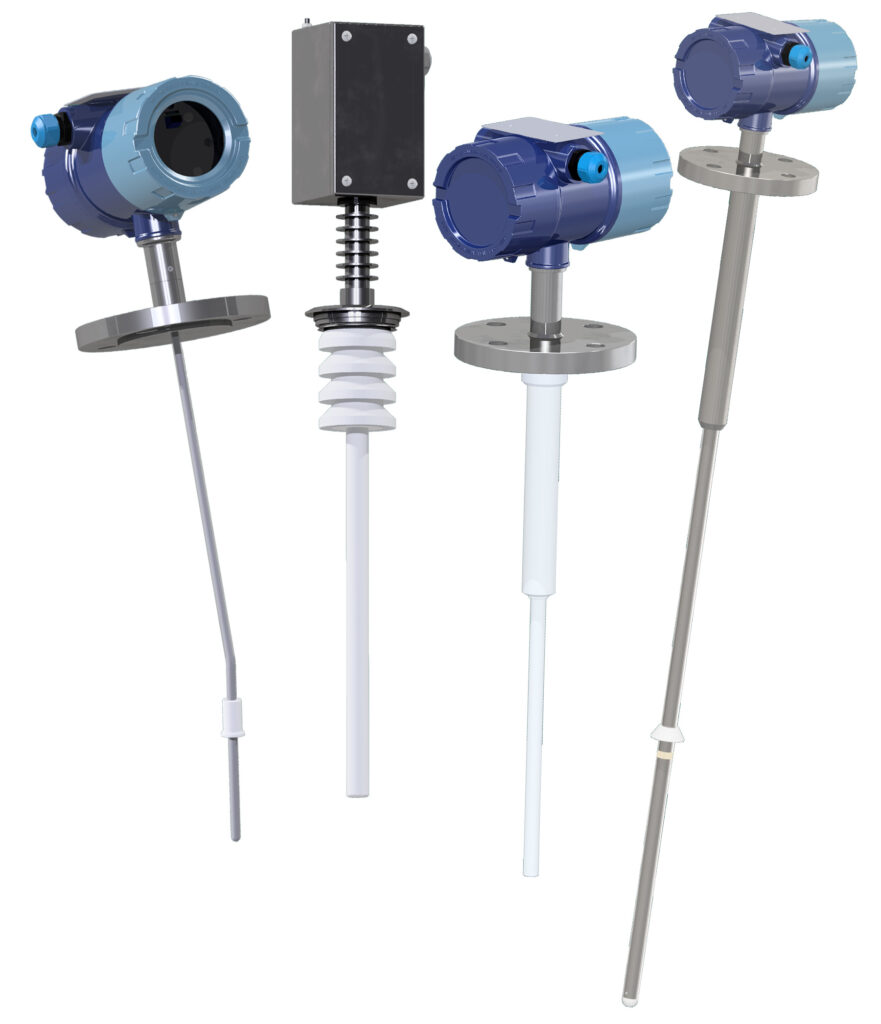 Verschiedene Aquasant Schaum-Stabsonden für die Schaumdetektion zur Prozessautomatisierung mit der Impedanzmessung, chemische Prozessmesstechnik